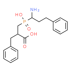 ChemSpider 2D Image | 3-[(1-Amino-3-phenylpropyl)(hydroxy)phosphoryl]-2-benzylpropanoic acid | C19H24NO4P