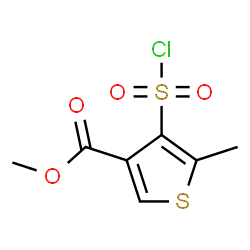 ChemSpider 2D Image | Methyl 4-(chlorosulfonyl)-5-methyl-3-thiophenecarboxylate | C7H7ClO4S2