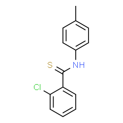 ChemSpider 2D Image | 2-Chloro-N-(4-methylphenyl)benzenecarbothioamide | C14H12ClNS