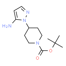 ChemSpider 2D Image | tert-butyl 4-(5-aminopyrazol-1-yl)piperidine-1-carboxylate | C13H22N4O2