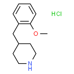 ChemSpider 2D Image | 4-(2-Methoxybenzyl)piperidine hydrochloride | C13H20ClNO