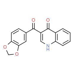ChemSpider 2D Image | 3-(1,3-Benzodioxol-5-ylcarbonyl)-4(1H)-quinolinone | C17H11NO4
