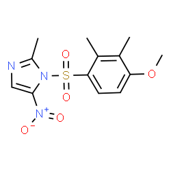 ChemSpider 2D Image | 1-(4-Methoxy-2,3-dimethyl-benzenesulfonyl)-2-methyl-5-nitro-1H-imidazole | C13H15N3O5S