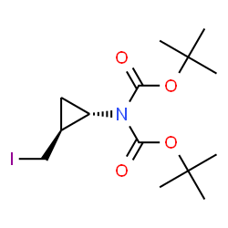 ChemSpider 2D Image | Bis(2-methyl-2-propanyl) [(1S,2S)-2-(iodomethyl)cyclopropyl]imidodicarbonate | C14H24INO4