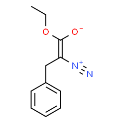 ChemSpider 2D Image | (1E)-2-Diazonio-1-ethoxy-3-phenyl-1-propen-1-olate | C11H12N2O2