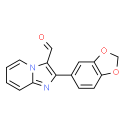 ChemSpider 2D Image | 2-(1,3-Benzodioxol-5-yl)imidazo[1,2-a]pyridine-3-carbaldehyde | C15H10N2O3