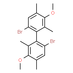 ChemSpider 2D Image | 6,6'-Dibromo-3,3'-dimethoxy-2,2',4,4'-tetramethylbiphenyl | C18H20Br2O2