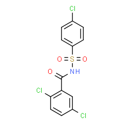 ChemSpider 2D Image | 2,5-Dichloro-N-[(4-chlorophenyl)sulfonyl]benzamide | C13H8Cl3NO3S
