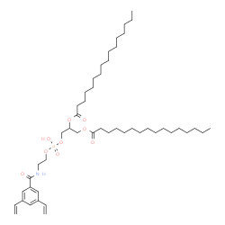 ChemSpider 2D Image | 27-(3,5-Divinylphenyl)-22-hydroxy-22-oxido-16,27-dioxo-17,21,23-trioxa-26-aza-22lambda~5~-phosphaheptacosan-19-yl palmitate | C48H82NO9P