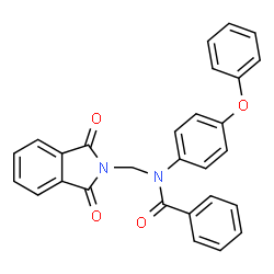 ChemSpider 2D Image | N-(1,3-Dioxo-1,3-dihydro-isoindol-2-ylmethyl)-N-(4-phenoxy-phenyl)-benzamide | C28H20N2O4