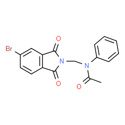 ChemSpider 2D Image | N-(5-Bromo-1,3-dioxo-1,3-dihydro-isoindol-2-ylmethyl)-N-phenyl-acetamide | C17H13BrN2O3