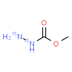 ChemSpider 2D Image | Methyl (~15~N_2_)hydrazinecarboxylate | C2H615N2O2