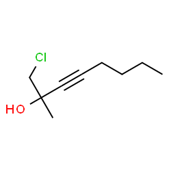 ChemSpider 2D Image | 1-Chloro-2-methyl-3-octyn-2-ol | C9H15ClO