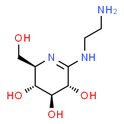 ChemSpider 2D Image | (2R,3R,4S,5S)-6-[(2-Aminoethyl)amino]-2-(hydroxymethyl)-2,3,4,5-tetrahydro-3,4,5-pyridinetriol | C8H17N3O4