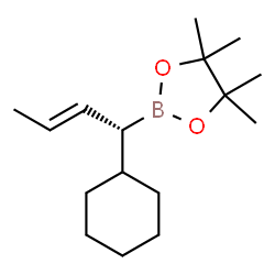 ChemSpider 2D Image | 2-[(1R,2E)-1-Cyclohexyl-2-buten-1-yl]-4,4,5,5-tetramethyl-1,3,2-dioxaborolane | C16H29BO2