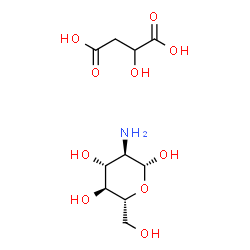 ChemSpider 2D Image | 2-Hydroxysuccinic acid - 2-amino-2-deoxy-beta-D-glucopyranose (1:1) | C10H19NO10