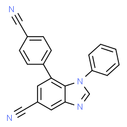ChemSpider 2D Image | 7-(4-Cyanophenyl)-1-phenyl-1H-benzimidazole-5-carbonitrile | C21H12N4