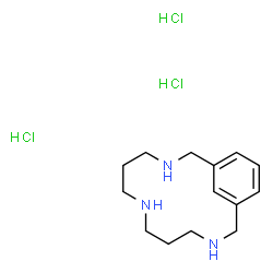 ChemSpider 2D Image | 3,7,11-Triazabicyclo[11.3.1]heptadeca-1(17),13,15-triene trihydrochloride | C14H26Cl3N3