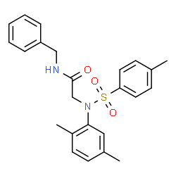 ChemSpider 2D Image | N-Benzyl-N~2~-(2,5-dimethylphenyl)-N~2~-[(4-methylphenyl)sulfonyl]glycinamide | C24H26N2O3S