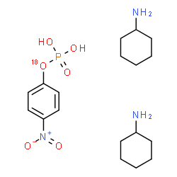 ChemSpider 2D Image | 4-Nitrophenyl dihydrogen (O-~18~O)phosphate - cyclohexanamine (1:2) | C18H32N3O518OP