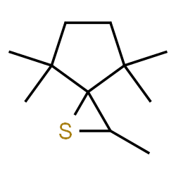 ChemSpider 2D Image | 2,4,4,7,7-Pentamethyl-1-thiaspiro[2.4]heptane | C11H20S