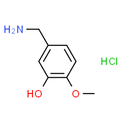 ChemSpider 2D Image | 3-HYDROXY-4-METHOXYBENZYLAMINE HYDROCHLORIDE | C8H12ClNO2