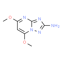 ChemSpider 2D Image | 5,7-Dimethoxy[1,2,4]triazolo[1,5-a]pyrimidin-2-amine | C7H9N5O2