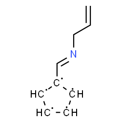 ChemSpider 2D Image | 1-[(E)-(Allylimino)methyl]-1,2,3,4,5-cyclopentanepentayl | C9H10N