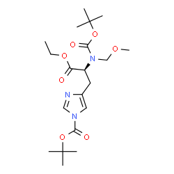 ChemSpider 2D Image | Ethyl N-(methoxymethyl)-N,1-bis{[(2-methyl-2-propanyl)oxy]carbonyl}-L-histidinate | C20H33N3O7