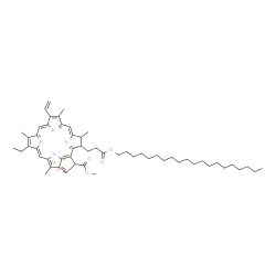 ChemSpider 2D Image | Magnesium 14-ethyl-3-[3-(icosyloxy)-3-oxopropyl]-21-(methoxycarbonyl)-4,8,13,18-tetramethyl-9-vinyl-23,25-didehydro-4,21-dihydro-3H-phorbin-23-id-20-olate | C55H74MgN4O5