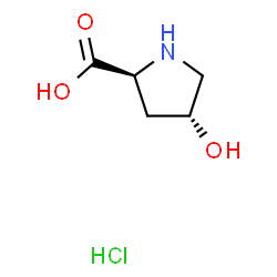 ChemSpider 2D Image | (4R)-4-Hydroxy-L-proline hydrochloride (1:1) | C5H10ClNO3