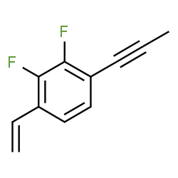 ChemSpider 2D Image | 2,3-Difluoro-1-(1-propyn-1-yl)-4-vinylbenzene | C11H8F2
