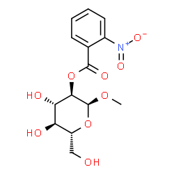 ChemSpider 2D Image | Methyl 2-O-(2-nitrobenzoyl)-alpha-D-glucopyranoside | C14H17NO9