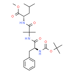 ChemSpider 2D Image | Methyl N-{[(2-methyl-2-propanyl)oxy]carbonyl}-L-phenylalanyl-2-methylalanyl-L-leucinate | C25H39N3O6