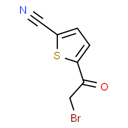 ChemSpider 2D Image | 5-(Bromoacetyl)-2-thiophenecarbonitrile | C7H4BrNOS