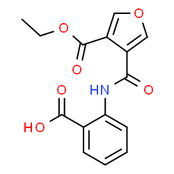 ChemSpider 2D Image | 2-{[4-(Ethoxycarbonyl)-3-furoyl]amino}benzoic acid | C15H13NO6