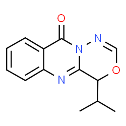 ChemSpider 2D Image | 4-Isopropyl[1,3,4]oxadiazino[5,4-b]quinazolin-10(4H)-one | C13H13N3O2