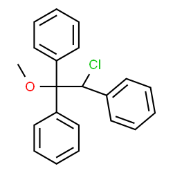 ChemSpider 2D Image | 1,1',1''-(2-Chloro-1-methoxy-1,1,2-ethanetriyl)tribenzene | C21H19ClO