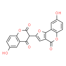 ChemSpider 2D Image | 6-Hydroxy-3-(8-hydroxy-4-oxo-4H-furo[3,2-c]chromen-2-yl)-2H-chromene-2,4(3H)-dione | C20H10O8