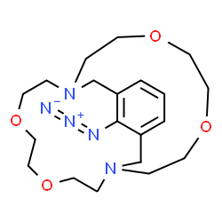ChemSpider 2D Image | 26-Azido-4,7,13,16-tetraoxa-1,10-diazatricyclo[8.8.7.1~20,24~]hexacosa-20(26),21,23-triene | C20H31N5O4