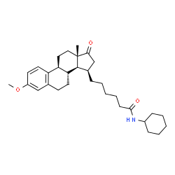 ChemSpider 2D Image | N-Cyclohexyl-6-[(15beta)-3-methoxy-17-oxoestra-1,3,5(10)-trien-15-yl]hexanamide | C31H45NO3