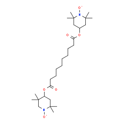 ChemSpider 2D Image | O10-(1-$l^{1}-oxidanyl-2,2,5,5-tetramethyl-4-piperidyl) O1-(1-$l^{1}-oxidanyl-2,2,6,6-tetramethyl-4-piperidyl) decanedioate | C28H50N2O6