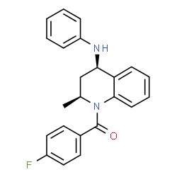 ChemSpider 2D Image | [(2S,4R)-4-Anilino-2-methyl-3,4-dihydro-1(2H)-quinolinyl](4-fluorophenyl)methanone | C23H21FN2O
