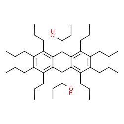 ChemSpider 2D Image | 1,1'-(1,2,3,4,5,6,7,8-Octapropyl-9,10-dihydroanthracene-9,10-diyl)di(1-propanol) | C44H72O2