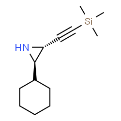 ChemSpider 2D Image | (2R,3R)-2-Cyclohexyl-3-[(trimethylsilyl)ethynyl]aziridine | C13H23NSi
