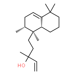 ChemSpider 2D Image | 3-Methyl-5-[(1S,2R,8aR)-1,2,5,5-tetramethyl-1,2,3,5,6,7,8,8a-octahydro-1-naphthalenyl]-1-penten-3-ol | C20H34O