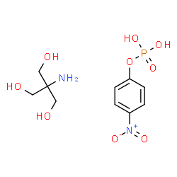 ChemSpider 2D Image | 4-Nitrophenyl dihydrogen phosphate - 2-amino-2-(hydroxymethyl)-1,3-propanediol (1:1) | C10H17N2O9P
