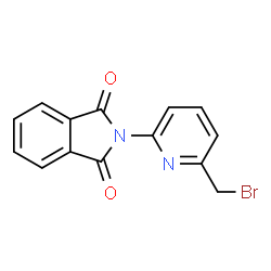 ChemSpider 2D Image | 2-(6-(Bromomethyl)pyridin-2-yl)isoindoline-1,3-dione | C14H9BrN2O2