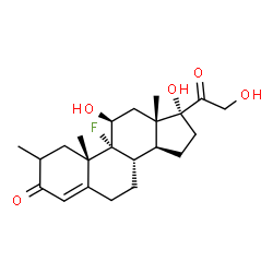 ChemSpider 2D Image | 2-Methyl-9alpha-fluorocortisol | C22H31FO5