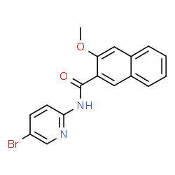 ChemSpider 2D Image | N-(5-Bromo-2-pyridinyl)-3-methoxy-2-naphthamide | C17H13BrN2O2